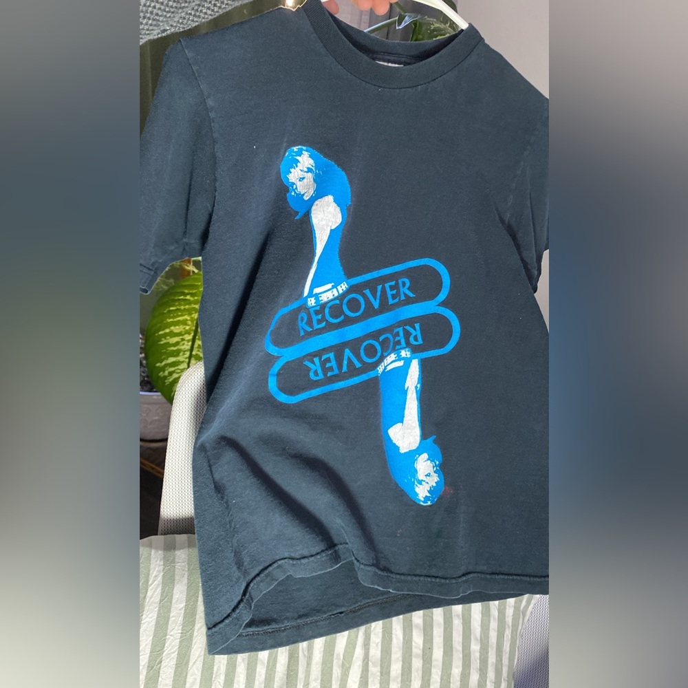 Vintage rare recovery graphic fruit of the loom tee small